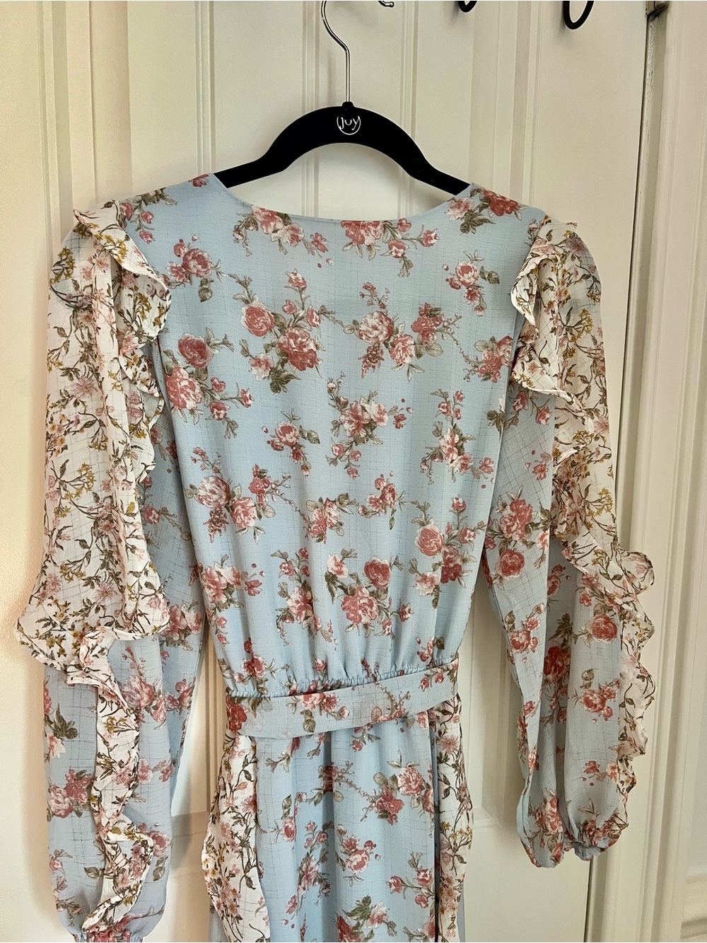 Anthropologie By the River Light Blue Floral Midi Dress size small - Picture 5 of 5